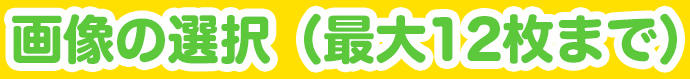 画像の選択（最大12枚まで）
